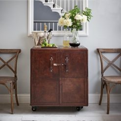 Leather Bar Cabinet