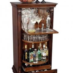 Cognac Hide A Bar Wine Bar Cabinet