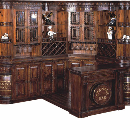 Corner Wooden BAR Home BARS Furniture Decor