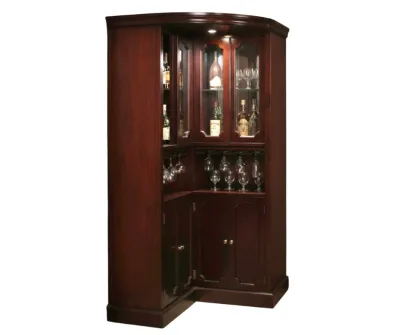 Corner Curio Bar Cabinet4 That's a Corner Curio Bar Cabinet. It's a great piece for saving space while still having a dedicated area for drinks.