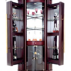 Chivas Corner Pull Out Bar Cabinet – Cherry