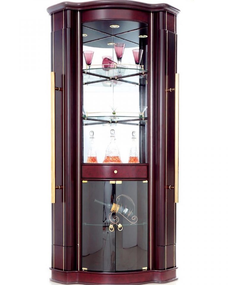 Chivas Corner Pull Out Bar Cherry Home BARS Furniture & Decor