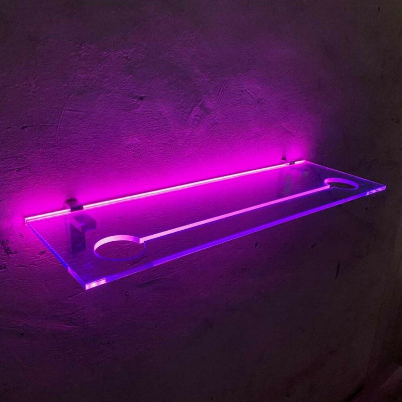 Esha Wall Mounted LED Shelf Acrylic Home Bars