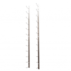 12 Bottle Chrome Wall Mounted Wine Rack