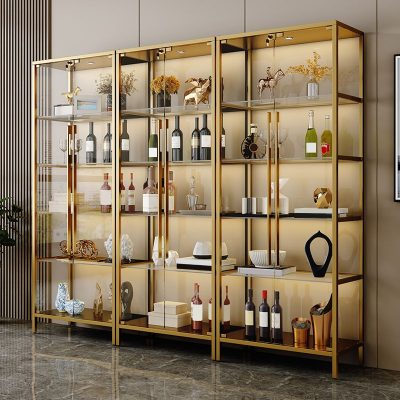 Gold Glass Curio Cabinet