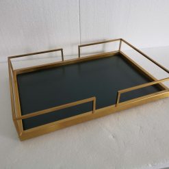 Green Leather Tray