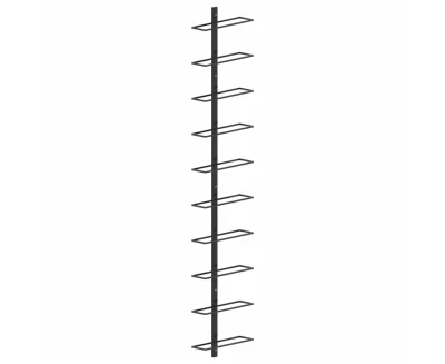 Wall Mounted Wine Rack H-Type. This sleek, durable, and space-saving wine rack holds up to 10 bottles. Add multiple racks to create a custom wall cellar. Perfect for wine enthusiasts and as a thoughtful gift.