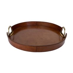 LEATHER TRAY WITH STIRRUPS