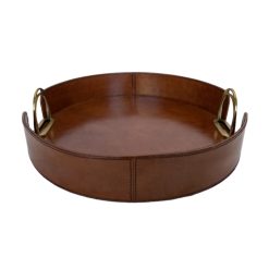 LEATHER TRAY WITH STIRRUPS