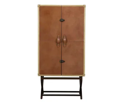 Leather Bar Cabinet Prestige Cross Leather Trunk Bar Cabinet